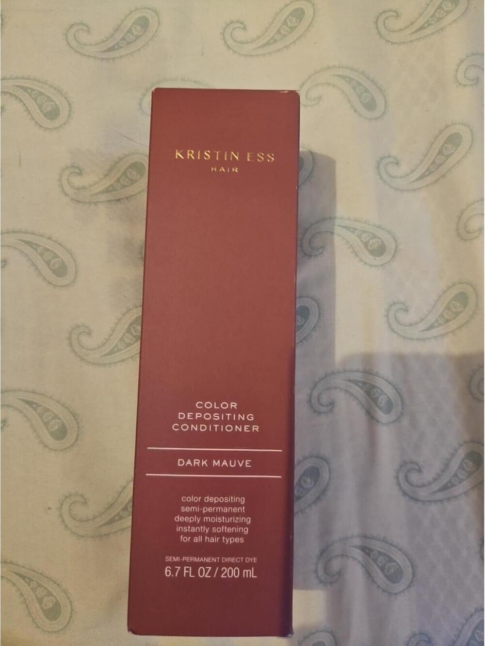 Kristin Ess Color Depositing Conditioner Dark Mauve 6.7 Fl Oz New